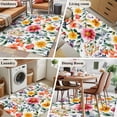 thumbnail image 5 of Retro Flower Runner Rug 2.7x5 FT, Non Slip Entryway Carpet, Boho Country Floral Leaf Plant Watercolor Washable Soft Floor Carpet Entrance Mat Non-Shedding Throw Rug for Hallway Laundry Room Bedside, 5 of 9