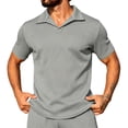 thumbnail image 2 of IhhxPro Big & Tall Men's Performance Collared Shirt Quick Dry Short Sleeve Breathable Work Golf Casual Slim Fit Stretch Cotton Summer S-3XL, 2 of 5