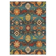 thumbnail image 1 of Orian Spoleto Area Rugs - 2825 Contemporary Blue Petals Vines Curls Leaves Rug, 1 of 11
