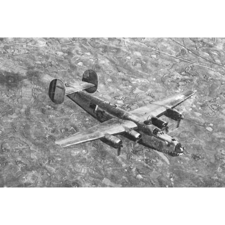 24x36 gallery poster, B-24 Liberator Bomber flying over China during WW2