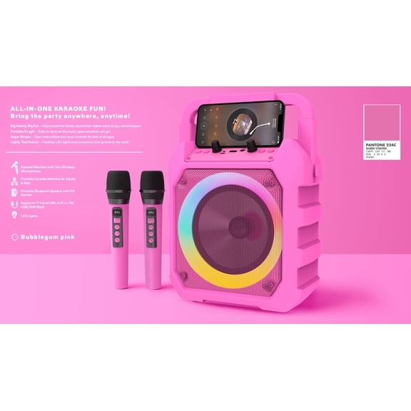Mic Drop Karaoke Machine - Pink