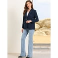 thumbnail image 4 of DARING DIVA Women's Business Casual Single Breasted Jacket Office Suit M Dark Blue, 4 of 6