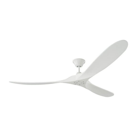 3 Blade Ceiling Fan with Handheld Control in Contemporary Style 70 inches Wide By 11.7 inches High-Matte White Finish-Light Grey Weathered Oak Blade