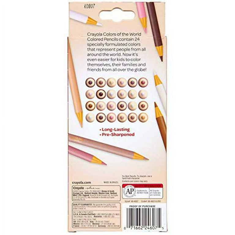 Crayola Colored Pencils 6 Pack, 24 Count, Colors of the World, Skin Tone  Colored Pencils, Beginners 