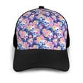 thumbnail image 3 of Naloa graffiti style Skull flower Adult adjustable Print Baseball Hat, Patchwork curved brim baseball capfor Men and Women, One Size, 3 of 5