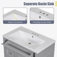 thumbnail image 4 of 30" Bathroom Vanity Cabinet with Top Sink, Modern Bathroom Storage Cabinet with Soft Closing Door 2 Drawers 1 Tip-out Drawer, 4 of 8