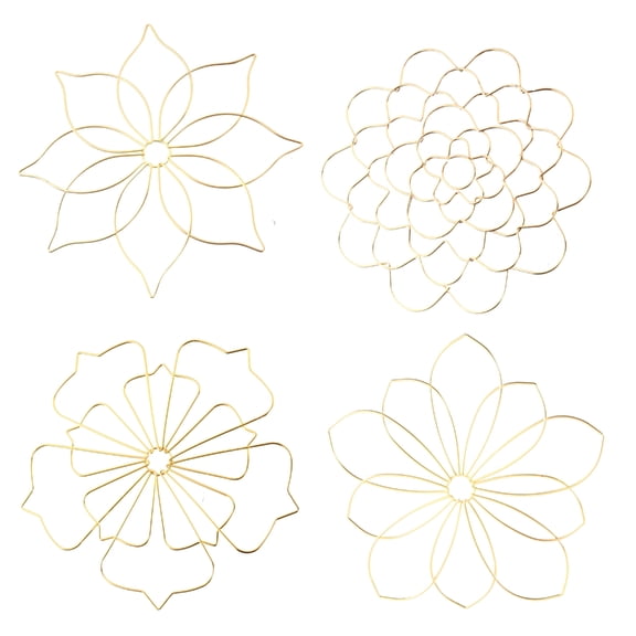 Professional Florals Arrangement Holders, 4PCS Reusable Steel Grid, 5" Wire Grid for Vase Decorations