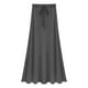 thumbnail image 1 of Falda midi larga con cintura elástica vintage para mujer, gris oscuro, XL, 1 of 6