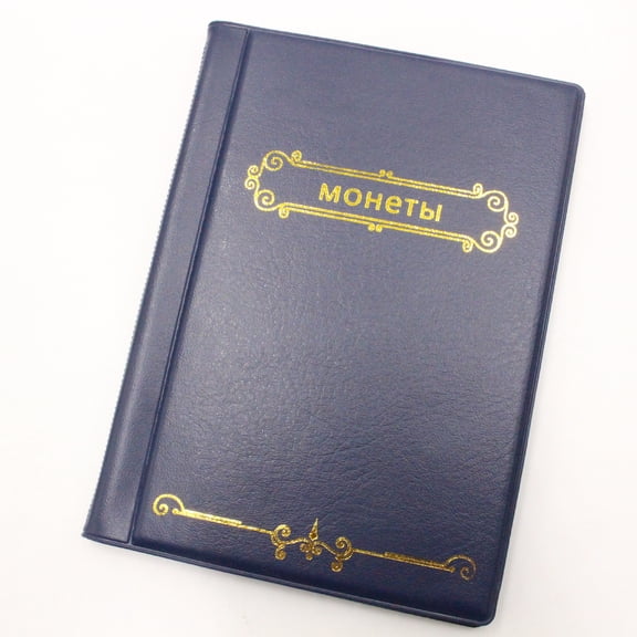 1200 Pockets Currency Collection Holder Paper Money Album Books Banknote Pocket Holder Durable Leather,Blue