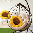 thumbnail image 5 of 1Pc/2Pcs 3D Sunflower Flower Floor Pillow Seating Cushion Mat Sunflower Throw Pillow Yellow Sunflower Shaped Chair Pads Decorative Plush for Bed Car Couch Chair Sofa Office Girls Gifts, 5 of 6