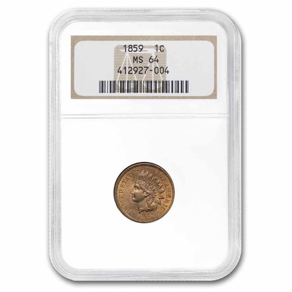 1859 Indian Head Cent MS-64 NGC