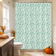 thumbnail image 3 of Mint Green Florals Shower Curtain Set - 48" x 72" Washable Bathtub Curtain with 12 Hooks, Cottagecore Vine Leaves Minimalist Waterproof Fabric Stall Shower Curtains for Bathroom/Bathtub Décor, 3 of 8