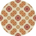 thumbnail image 1 of Ahgly Company Indoor Round Patterned Papaya Orange Area Rugs, 7' Round, 1 of 6