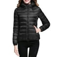 thumbnail image 5 of GEWSEY Women's Hooded Packable Ultra Light Weight Short Down Jacket (Black, 4XL), 5 of 6