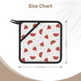 thumbnail image 3 of Disketp Hand Drawn Watermelon Pot Holders Kitchen Insulation Mats Heat Resistant Pot-Holder Oven Anti-Scald Pads for Cooking Baking, 7.1*7.1inch, 3 of 8