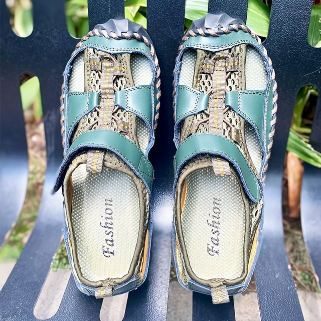 Men's Closed Toe Rubber Sole Outdoor Casual Sandals, Spring And Summer