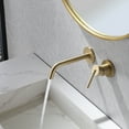 thumbnail image 3 of Solid Brass Two Holes Bathroom Sink Faucet, Wall Mounted Single Handle Basin Faucet, 3 of 10