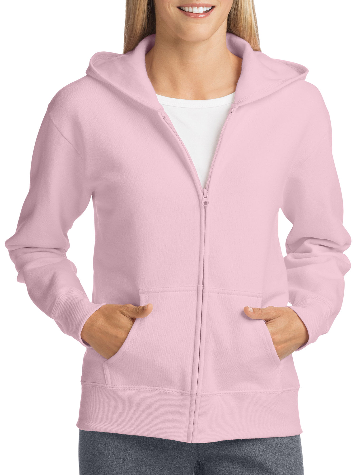 Hanes - Hanes ComfortSoft EcoSmart Women's Fleece Full-Zip Hoodie ...