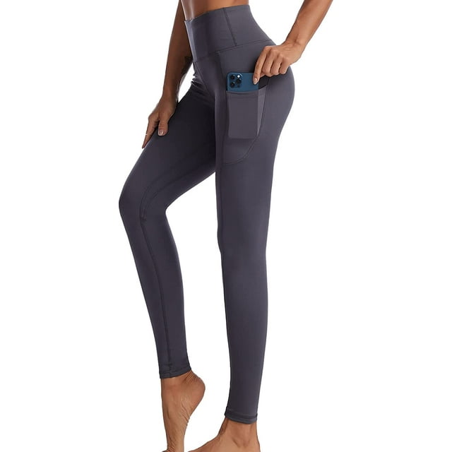 Women's High Waisted Yoga Pants with Pockets Tummy Control Workout Leggings