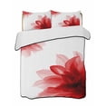 thumbnail image 2 of Red Flower Twin XL Size Down Alternative Comforter,Lightweight Comforter Quilt Bedding Set with Pillow Shams Boho Modern Floral Abstract Ombre Leaf White Bed Comforter Duvet Insert 68"x98", 2 of 7