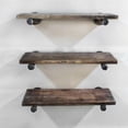 thumbnail image 2 of Wall Storage Shelf Holder Brackets Book Shelving Industrial Steampunk Iron Pipe, 2 of 8