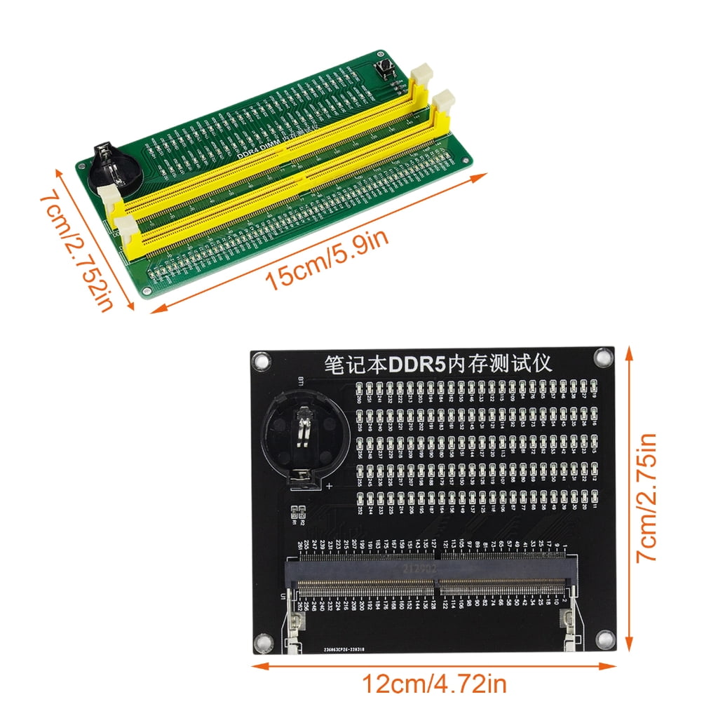 Tizuqe Diagnostic Tool with LED Indicator Memory Test Card for Computer Enthusiast DDR5 DDR4 DDR3 Memory Slot Tester