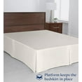 thumbnail image 2 of 400 Thread Count Luxury Pleated Bedskirt - 100% Egyptian Cotton - 10" Deep Pocket - Wrinkle-Free Box Pleated Bed Skirts - Queen Size - Ivory., 2 of 4