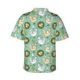 thumbnail image 3 of Goofa Chicken Laying Eggs Hawaiian Shirt for Men, Unisex Summer Beach Casual Short Sleeve Button Down Shirts,Aloha Tropical Floral print shirt-Small, 3 of 9