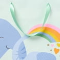 thumbnail image 2 of Large Square Elephant Baby Shower Gift Bag Green, 2 of 3