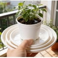 thumbnail image 3 of Rirozkan Plastic Plants Saucer, Deep Flower Pot Tray, Heavy Duty Drip Tray, Round Water Catcher, Pot Plants Drainage Tray, for Indoor or Outdoor Potted Plants, 3 of 5