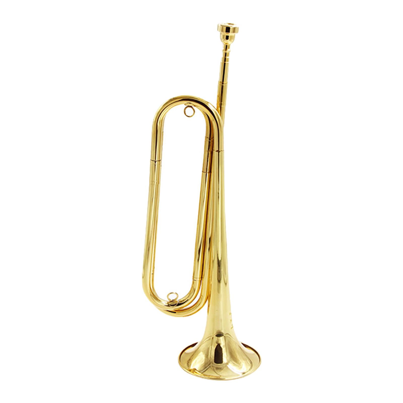 LeeQinersw Brass Blowing Bugle Trumpet 7C Mouthpiece Vintage Musical Instrument Scout Bugle