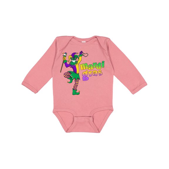 Inktastic Mardi Gras Jester Celebration Boys or Girls Long Sleeve Baby Bodysuit