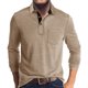 thumbnail image 1 of pstuiky camisetas de manga larga para hombre, Blusa informal de manga larga con cuello vuelto y bloques de color para hombre salir tops s, 1 of 5