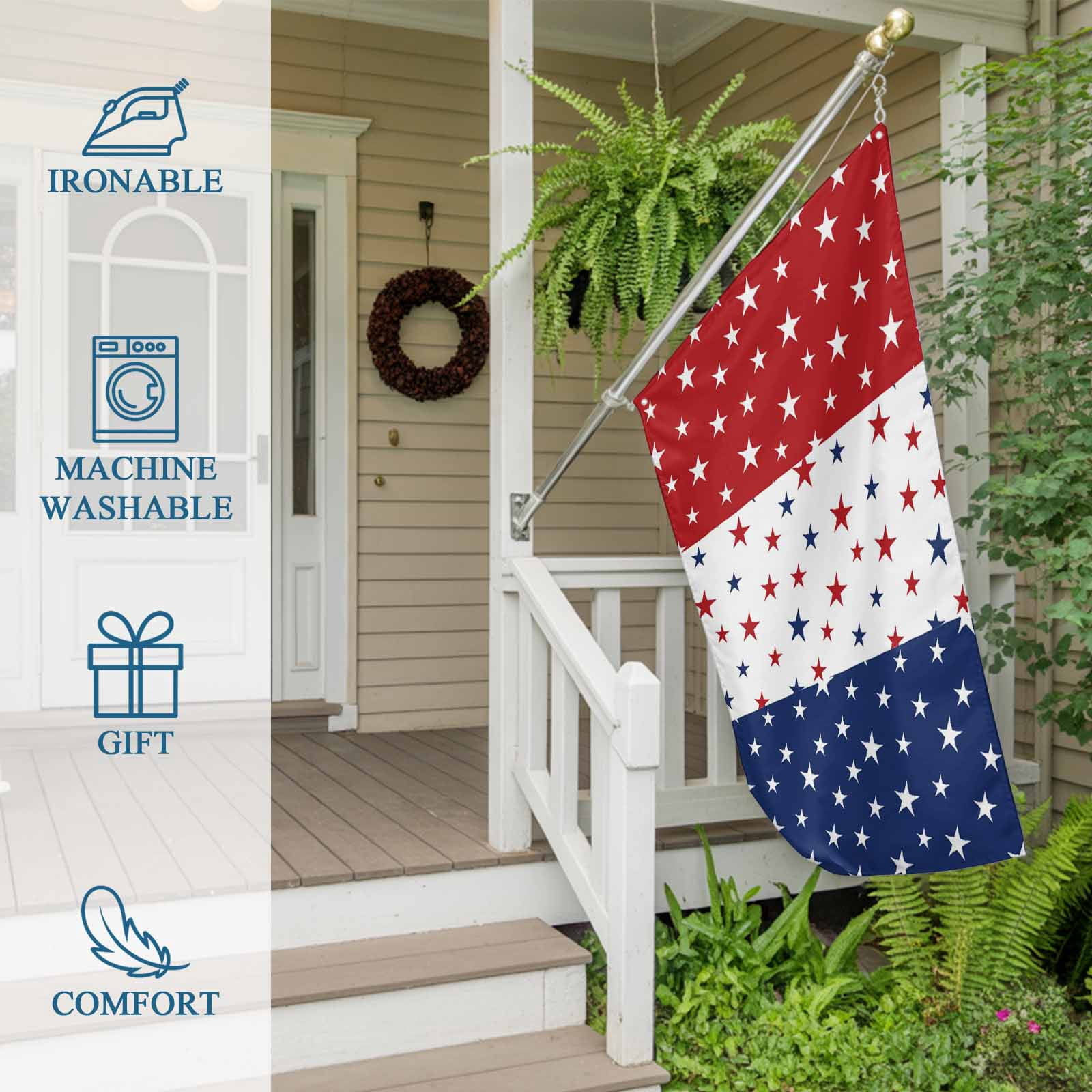 4th of July Flags for Outside 3x5 ft Patriotic Stars USA Flag Outdoor Flags Double Sided Grommets Red White and Blue Stripes Patio Yard Flag for Outdoor Party Porch Independence Day