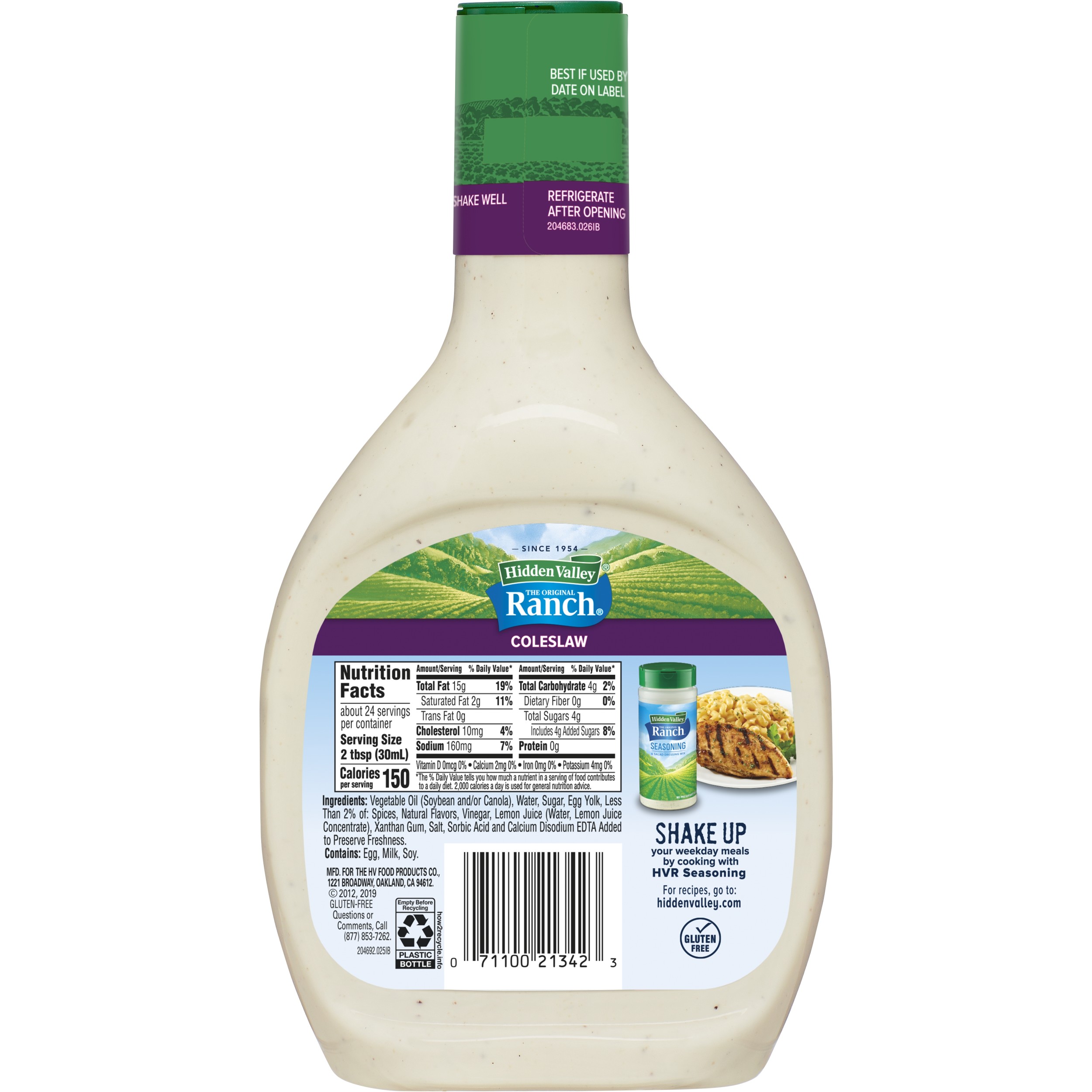 Hidden Valley Coleslaw Salad Dressing & Topping, Gluten Free - 24 ...