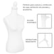 thumbnail image 3 of Maniquí Torso para Modistas Onof MTFAT Sastre Blanco, 3 of 8