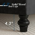 thumbnail image 7 of Amerlife King Bed Frame with 59.1" Sleigh Headboard,Velvet Upholstered,No Box Spring Needed,Black, 7 of 7