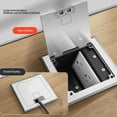 thumbnail image 4 of Toma De Piso Empotrada, Enchufe De Piso Oculto De Acero Inoxidable De 2 X 3 Clavijas Y Puerto USB A USB C A Prueba De Agua, Fácil De Instalar Para Espacio De Trabajo O Hogar, 4 of 7