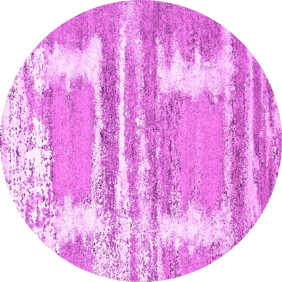 Ahgly Company Indoor Round Oriental Pink Industrial Area Rugs, 6' Round