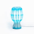 thumbnail image 6 of JONATHAN Y Flower 13" Tropical Coastal Plant-Based PLA 3D Printed Dimmable LED Table Lamp, Blue/White, USA1005A, 6 of 9