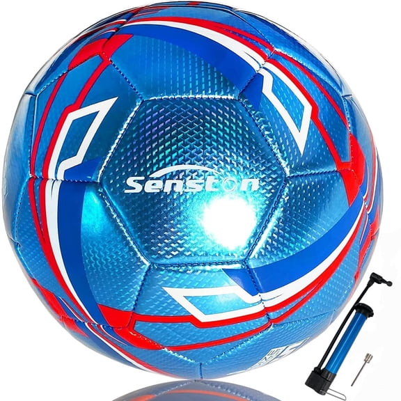 Senston Soccer Ball With Pump Football Adults And Junior Kids Size 4 Blue Soccer Ball Colour Dark Blue | 1 Size 4 Soccer Ball   1 Pump