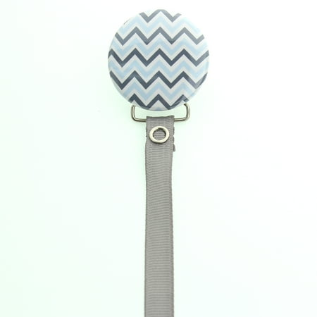 Chevron Design Ribbon Pacifier Clip