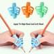 thumbnail image 2 of Empuñaduras de lápiz - Empuñaduras de lápiz para niños Escritura a mano Corrección de postura Entrenamiento Ayudas de escritura para niños pequeños Niños con necesidades especiales (3 piezas) JAMW Sencillez, 2 of 5