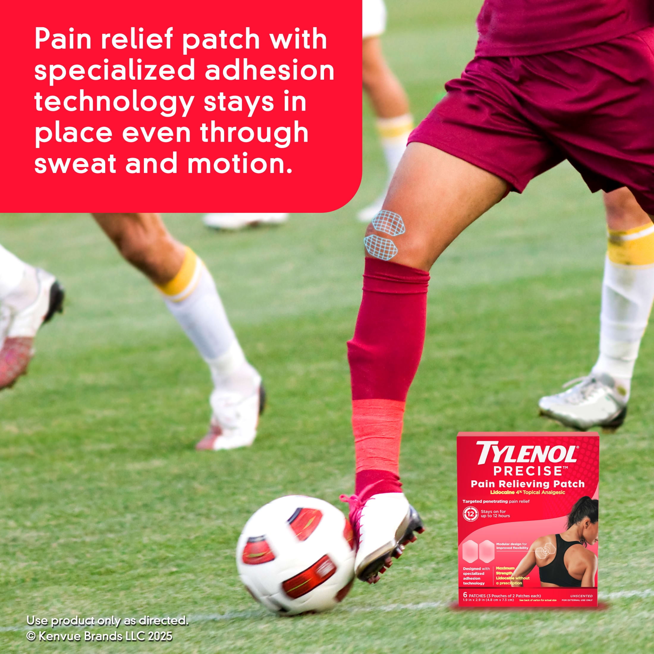 Tylenol Precise Pain Relief Patches, Max OTC Strength Lidocaine, 3 x 2 Count
