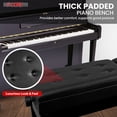 thumbnail image 5 of Duet Piano Bench with Storage – Adjustable Height (19"-23") Solid Wood Keyboard Stool, 441lb Capacity, Anti-Slip Feet for Adults, Kids, & Music Teachers, 5 of 12