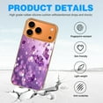 thumbnail image 4 of Case For Apple iPhone Air / 17 Pro / 17 Pro Max Series Case, Slim Thin Transparent Flexible Clear TPU Shockproof Phone Case For iPhone 17 Series, Purple Crystal Fall, 4 of 6