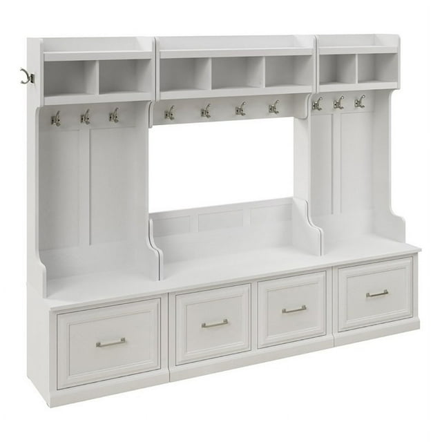 Woodland Full Entryway Set in White Ash - Engineered Wood