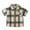Khaki, variant on HUANBAI Boys' Plaid Short Sleeve Shirt With Point Collar Breathable Summer Casual Shirt For Toddler & Kids Boys' Crew Neck Tees 2-3 Years