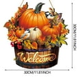 thumbnail image 3 of ​​GiLiling Handcrafted Pumpkin Wooden Door Plaque​​ | Warm Autumn Embellishment for Seasonal Entryway Welcomes and Rustic Farmhouse Styling Accents, 3 of 4