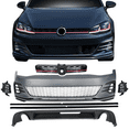 thumbnail image 3 of Ikon Motorsports Compatible with 17-19 VW Golf 7.5 GTI Style Bumper Cover W/ Fog Lights Grille Side Skirts, 3 of 7